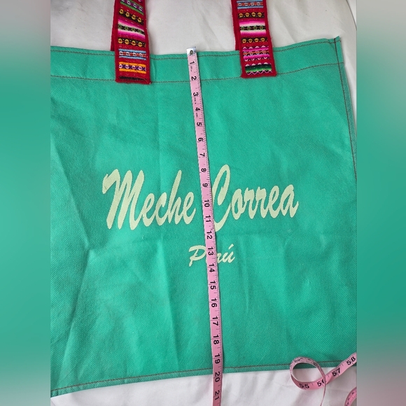 Meche Correa 19"x19" Large Shopping Bag with Manta Inca- Multicolor Straps - Picture 10 of 11